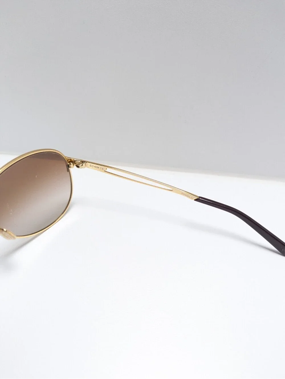 Oakley Caveat OO4054-07 Brown Gradient Gold Aviator Unisex Sunglasses 60-14-137